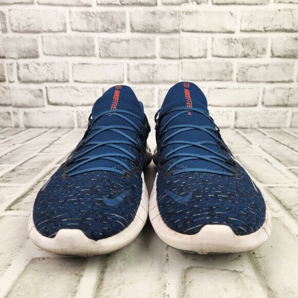 Nike Free RN 5.0 Men's Size 12 Blue White Athletic Running Gym Training Sneakers - Picture 2 of 10
